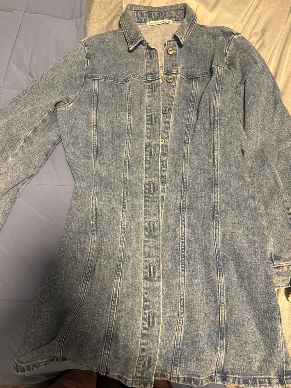 Abercrombie & Fitch Light Blue Denim Shirt